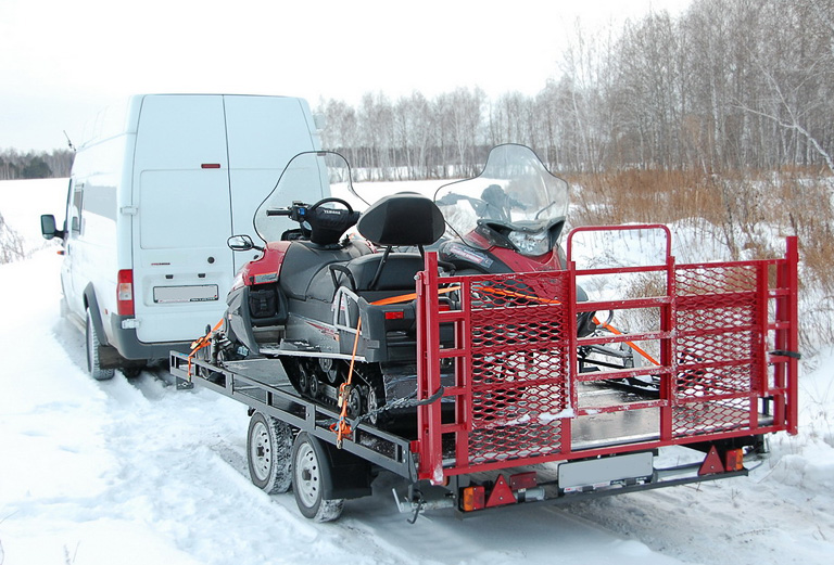Доставка снегохода на прицепе из Москвы в Архангельск